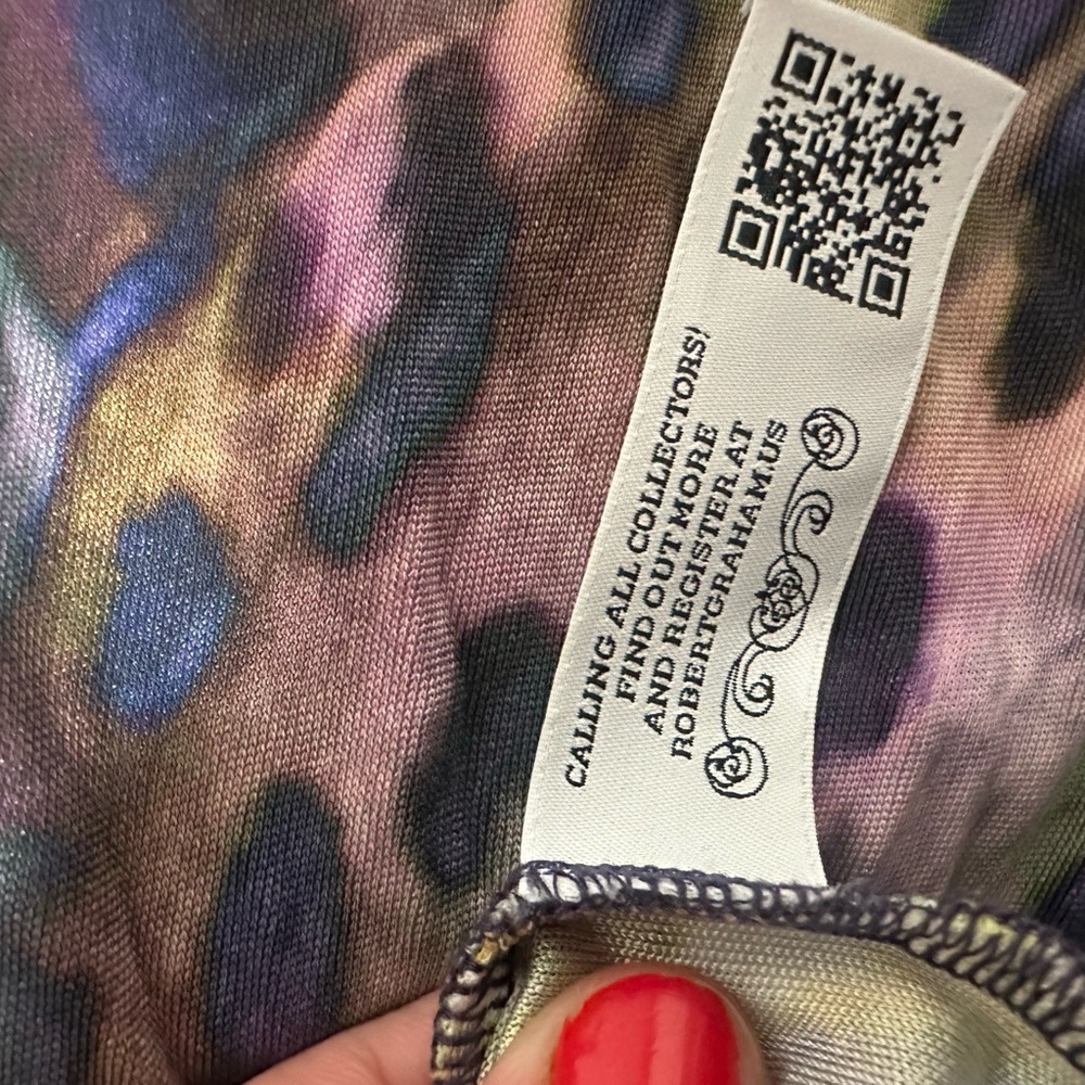 ROBERT GRAHAM Animal Print 100%
Silk Midi Dress Size Small V-Neck,Belted - Picture 12 of 15